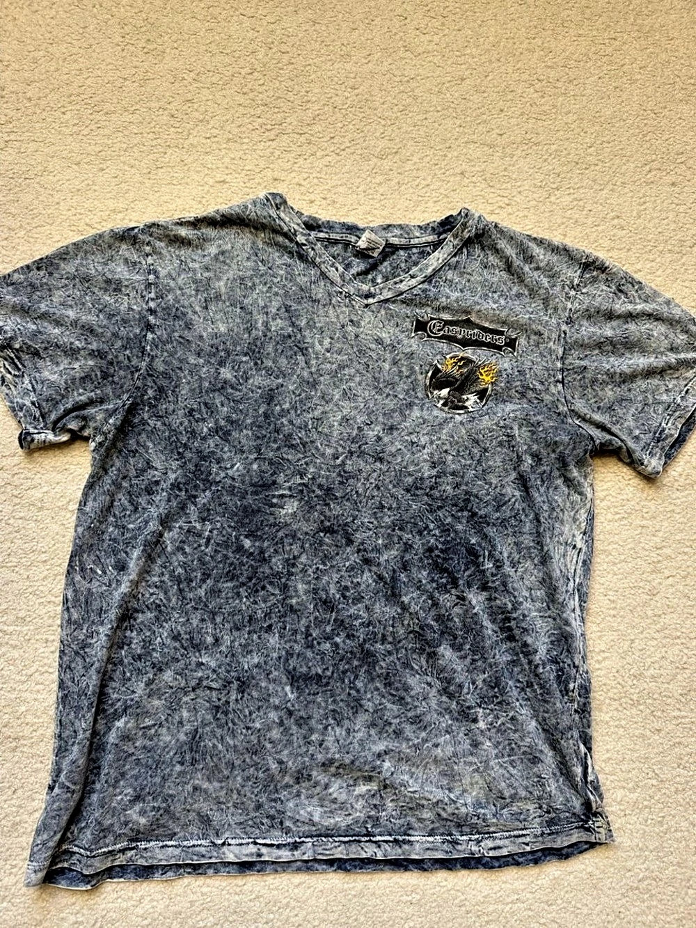 EasyRiders Eagle Graphic Acid Wash Tee Size Large